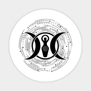 Triple Moon Goddess | Pagan Symbol Magnet